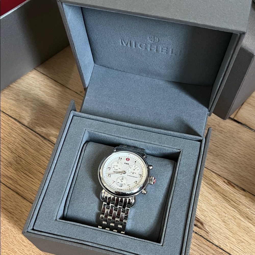 Michele Silver Chronograph Women’s Watch